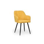 Стул на металлокаркасе Инфини горчичный (ocean 016) / черный | Интернет магазин мебели и декора LifeDekor