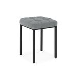 Табурет Байя микровелюр катания сильвер / черный | Интернет магазин мебели и декора LifeDekor