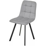 Стул РИЧИ, цвет H-09 Светло-серый, велюр / черный каркас М-City | Интернет магазин мебели и декора LifeDekor