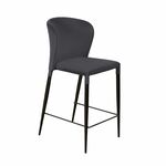 Стул полубарный Albert, бархат серый 27 /опора конус | Интернет магазин мебели и декора LifeDekor