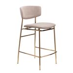 Стул полубарный Elle латте с золотыми ножками | Интернет магазин мебели и декора LifeDekor