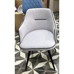 Стул ЛОРИС 360 град. поворот. B28 Темно-серый, велюр / черный каркас, М-City | Интернет магазин мебели и декора LifeDekor