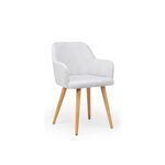 Стул деревянный Инфини светло-серый (ocean 021) / светлое дерево | Интернет магазин мебели и декора LifeDekor