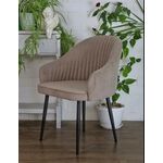 Стул ШЕЛЛ 360 град. поворот. B28 Темно-серый, велюр / черный каркас, М-City | Интернет магазин мебели и декора LifeDekor