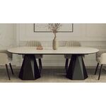 Стол ОРФЕЙ  240 нераскладной ONYX SABLE PULIDO, керамика / Черный каркас М-City | Интернет магазин мебели и декора LifeDekor