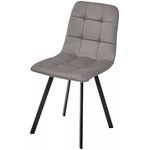 Стул РИЧИ, цвет H-61 Кварцевый, велюр / черный каркас М-City | Интернет магазин мебели и декора LifeDekor