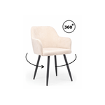 Стул на металлокаркасе Инфини 360 латте (ocean 003) /  черный | Интернет магазин мебели и декора LifeDekor