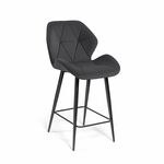 Стул полубарный Crystal, бархат серый 27 | Интернет магазин мебели и декора LifeDekor