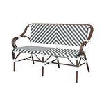 "Кабри" диван двухместный плетенный из искусственного ротанга, цвет черно-белый | Интернет магазин мебели и декора LifeDekor