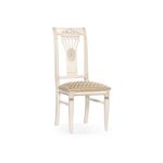 Стул деревянный Roy золото патина тк. К02 бежевая / слоновая кость | Интернет магазин мебели и декора LifeDekor