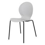 Комплект из 2-х стульев Wave серый с черными ножками | Интернет магазин мебели и декора LifeDekor