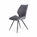 Стул Flash ромб, бархат серый 27 | Интернет магазин мебели и декора LifeDekor