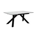 Стол DikLine DX140M Хромикс белый/опоры черные (2 уп.) | Интернет магазин мебели и декора LifeDekor