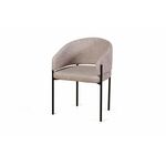 Стул Nicol, микромех Rozy ivory / опоры черные | Интернет магазин мебели и декора LifeDekor