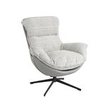 Кресло HUG серый в полоску, экокожа, шенилл | Интернет магазин мебели и декора LifeDekor