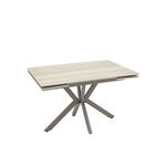 Стол Marmer 120-180/80/76 см подстолье металл капучино | Интернет магазин мебели и декора LifeDekor