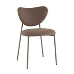 Стул Rina велюр коричневый каркас бежево-серый | Интернет магазин мебели и декора LifeDekor