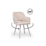 Стул на металлокаркасе Эолин 360 латте (glory 10) / серый | Интернет магазин мебели и декора LifeDekor