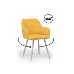 Стул на металлокаркасе Инфини 360 горчичный (ocean 016) / серый | Интернет магазин мебели и декора LifeDekor