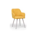 Стул на металлокаркасе Инфини горчичный (ocean 016) / серый | Интернет магазин мебели и декора LifeDekor