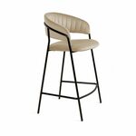 Стул полубарный Kelly, бархат бежевый 5 | Интернет магазин мебели и декора LifeDekor