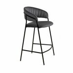 Стул полубарный Kelly, бархат серый 27 | Интернет магазин мебели и декора LifeDekor