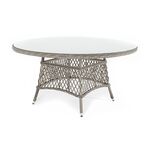 "Эспрессо" плетеный круглый стол, диаметр 150 см, цвет бежевый | Интернет магазин мебели и декора LifeDekor