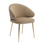 Дизайнерский стул Cosmos на усиленной опоре, латте, основание золото | Интернет магазин мебели и декора LifeDekor