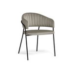 Стул на металлокаркасе Лукас бежевый / черный каркас | Интернет магазин мебели и декора LifeDekor