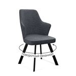 Стул DikLine 235 поворотный, NS13 GRAPHITE, ножки черные | Интернет магазин мебели и декора LifeDekor