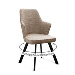 Стул DikLine 235 поворотный, NS04 CREAM, ножки черные | Интернет магазин мебели и декора LifeDekor