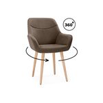 Стул деревянный Флюид 360 коричневый (glory 08) / светлое дерево | Интернет магазин мебели и декора LifeDekor