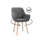 Стул деревянный Флюид 360 темно-серый (zd 995) / светлое дерево | Интернет магазин мебели и декора LifeDekor