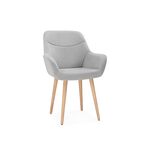 Стул деревянный Флюид светло-серый (zd 960) / светлое дерево | Интернет магазин мебели и декора LifeDekor