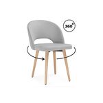 Стул деревянный Курбис 360 светло-серый (zd 960) / светлое дерево | Интернет магазин мебели и декора LifeDekor