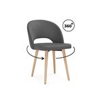 Стул деревянный Курбис 360 темно-серый (zd 995) / светлое дерево | Интернет магазин мебели и декора LifeDekor