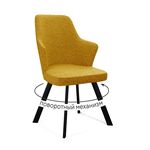 Стул DikLine 235 поворотный, NS Gold горчица, ножки черные | Интернет магазин мебели и декора LifeDekor
