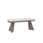 Стол обеденный Eliora 180-260х90 см серый травертин керамика | Интернет магазин мебели и декора LifeDekor