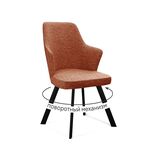 Стул DikLine 235 поворотный, NS Rust терракотовый, ножки черные | Интернет магазин мебели и декора LifeDekor