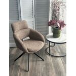 Стул АРНЭ (ARNE) 360 град, цвет КОРИЧНЕВЫЙ EYELASH -171, фактурный шенилл / ЧЕРНЫЙ каркас, ®DISAUR | Интернет магазин мебели и декора LifeDekor