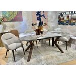 Стол КИРАН (KIRAN) 180 цвет ПАНДОРА (GLOSS LUXURY PANDORA SOLID CERAMIC) / Орех темный, ®DISAUR | Интернет магазин мебели и декора LifeDekor