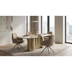 Стол ВЕНТО (VENTO) 280 ТОПАЗ TL-617, испанская керамика / Шампань каркас, ®DISAUR | Интернет магазин мебели и декора LifeDekor