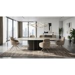 Стол ВЕНТО (VENTO) 280 ТОПАЗ TL-617, испанская керамика/ Коричневый графит каркас, ®DISAUR | Интернет магазин мебели и декора LifeDekor