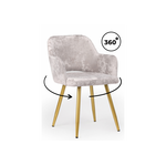 Стул на металлокаркасе Эолин 360 латте (simple 008) / золотой | Интернет магазин мебели и декора LifeDekor