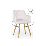 Стул на металлокаркасе Эолин 360 светло-бежевый (simple 011) / золотой | Интернет магазин мебели и декора LifeDekor