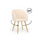 Стул на металлокаркасе Монер 360 бежевый (glory 03) / золотой | Интернет магазин мебели и декора LifeDekor