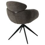 Стул ГУННАР (GUNNAR) 360 град, цвет СЕРЫЙ VEGA-88 / MIAMI-459, ткань / ЧЕРНЫЙ каркас, ®DISAUR | Интернет магазин мебели и декора LifeDekor