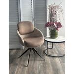 Стул ГРЕЙС (GRACE) 360 град, цвет КАПУЧИНО PENA-172 / G1229-7, ткань / ШОКОЛАДНОЕ ЗОЛОТО, ®DISAUR | Интернет магазин мебели и декора LifeDekor