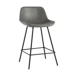 Стул полубарный Деймон экокожа серый | Интернет магазин мебели и декора LifeDekor