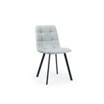 Стул на металлокаркасе Чилли светло-серый / черный | Интернет магазин мебели и декора LifeDekor